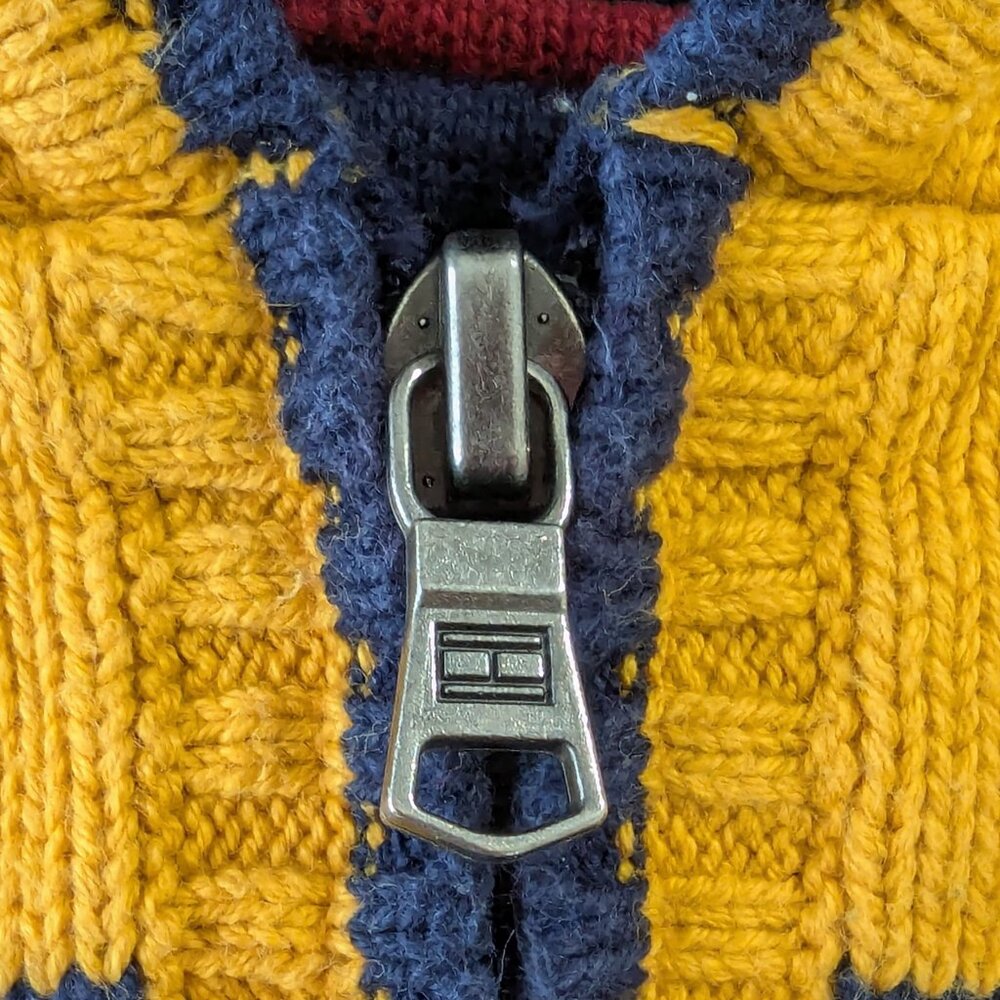 Tommy Hilfiger Toddler Navy and Yellow Full Zip Hoodie - Picture 4 of 13